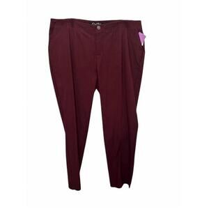NEW CHERYL NASH women davis straight leg pant in wine